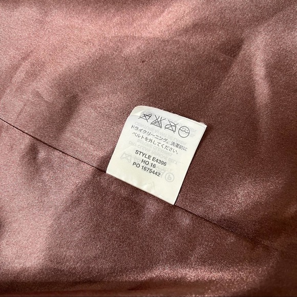 J. Crew Belted Mauve (Rosewood) Pink Coat Italian Wool Melton - Picture 8 of 9
